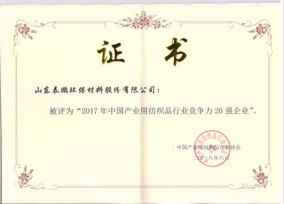 2017年中产协竞争力20强